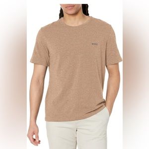 HUGO BOSS MIX AND MATCH ROUND NECK T-SHIRT, BROWN COLOR, SIZE L